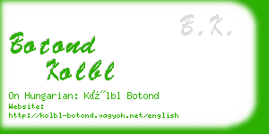 botond kolbl business card